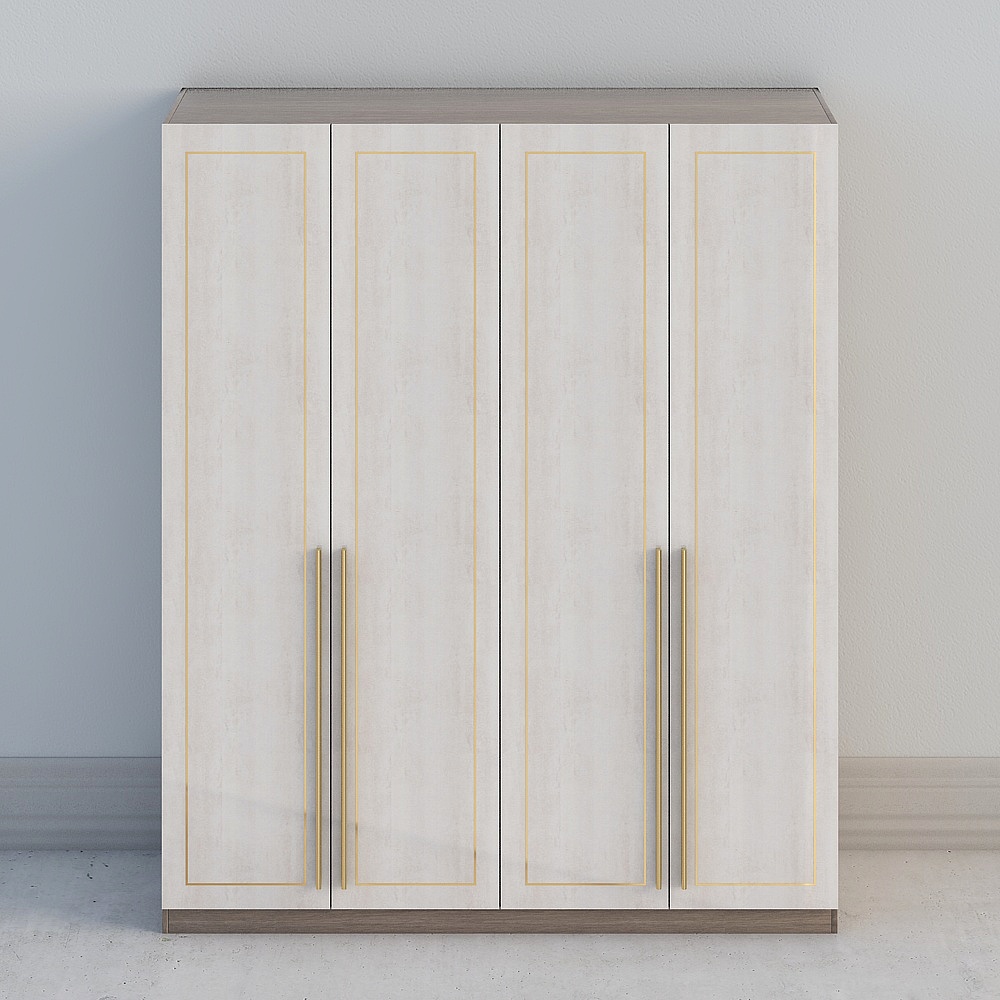 Test the light luxury wardrobe dark color