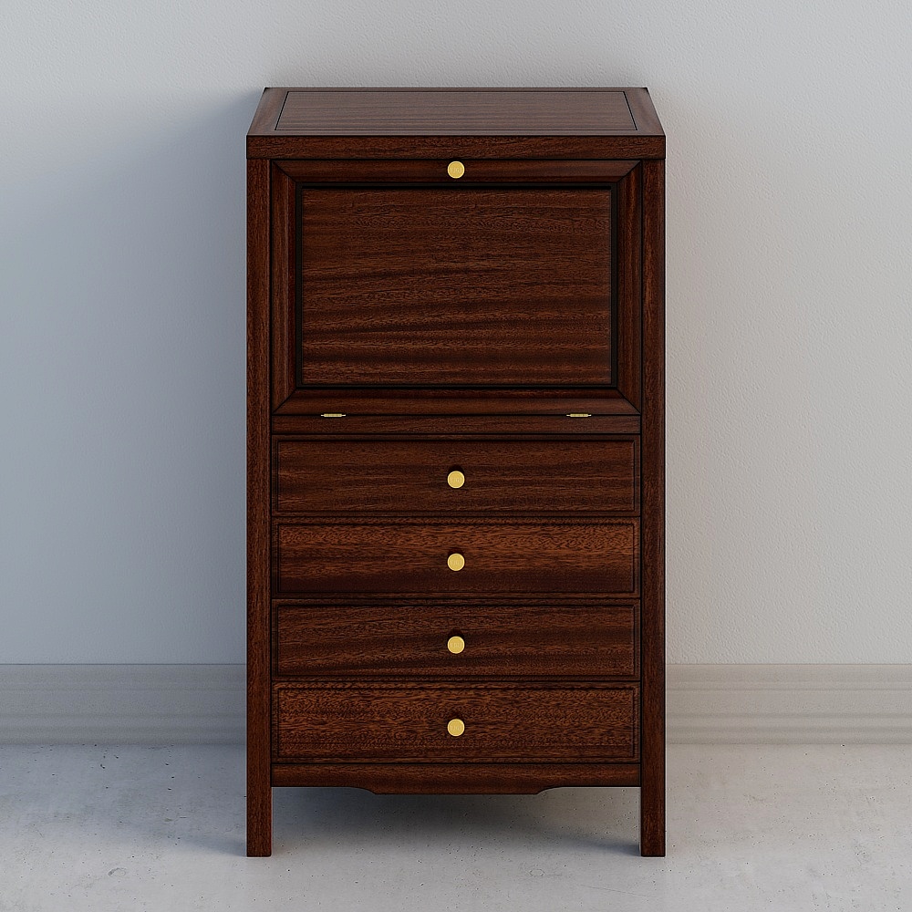Vintage Style Storage Cabinet 3D model