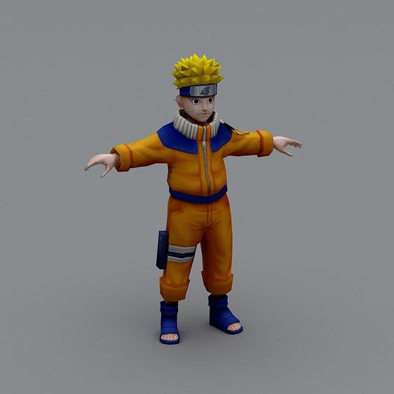 Naruto 3D Model - Low Polygon Anime Character