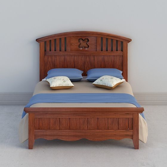 Vintage Headboard 3D model for Stylish Bedrooms