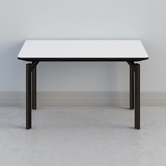 Urban Corner Dining Table 3D model for Modern Spaces