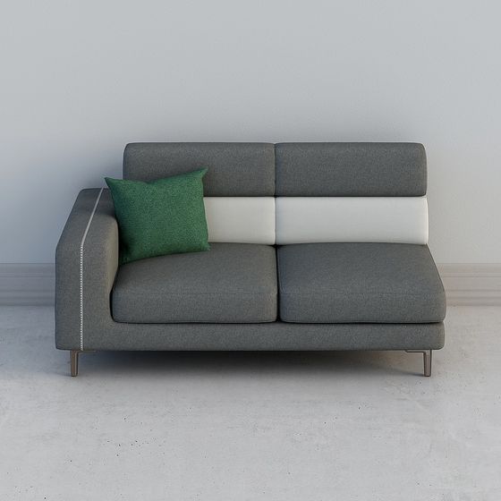 Modern Minimalist 3D Sofa Model for Artistic Spaces