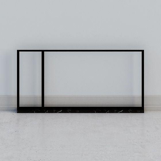 Minimalistic Black Metal and Marble 3D Model