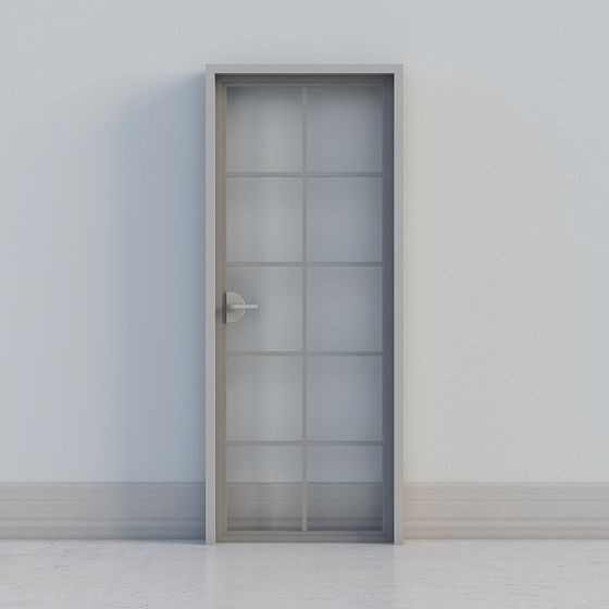 Porte vitrée grise moderne