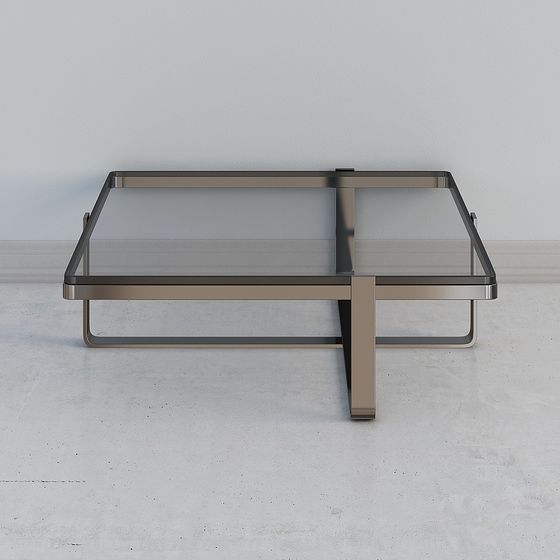 Glass Metal Coffee Table 3D model