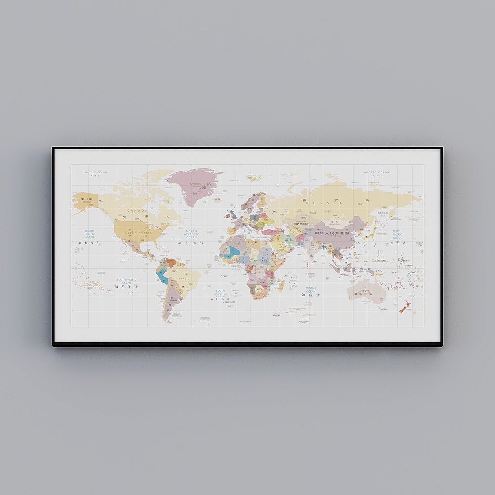 Interior with -8036-S-decorative painting