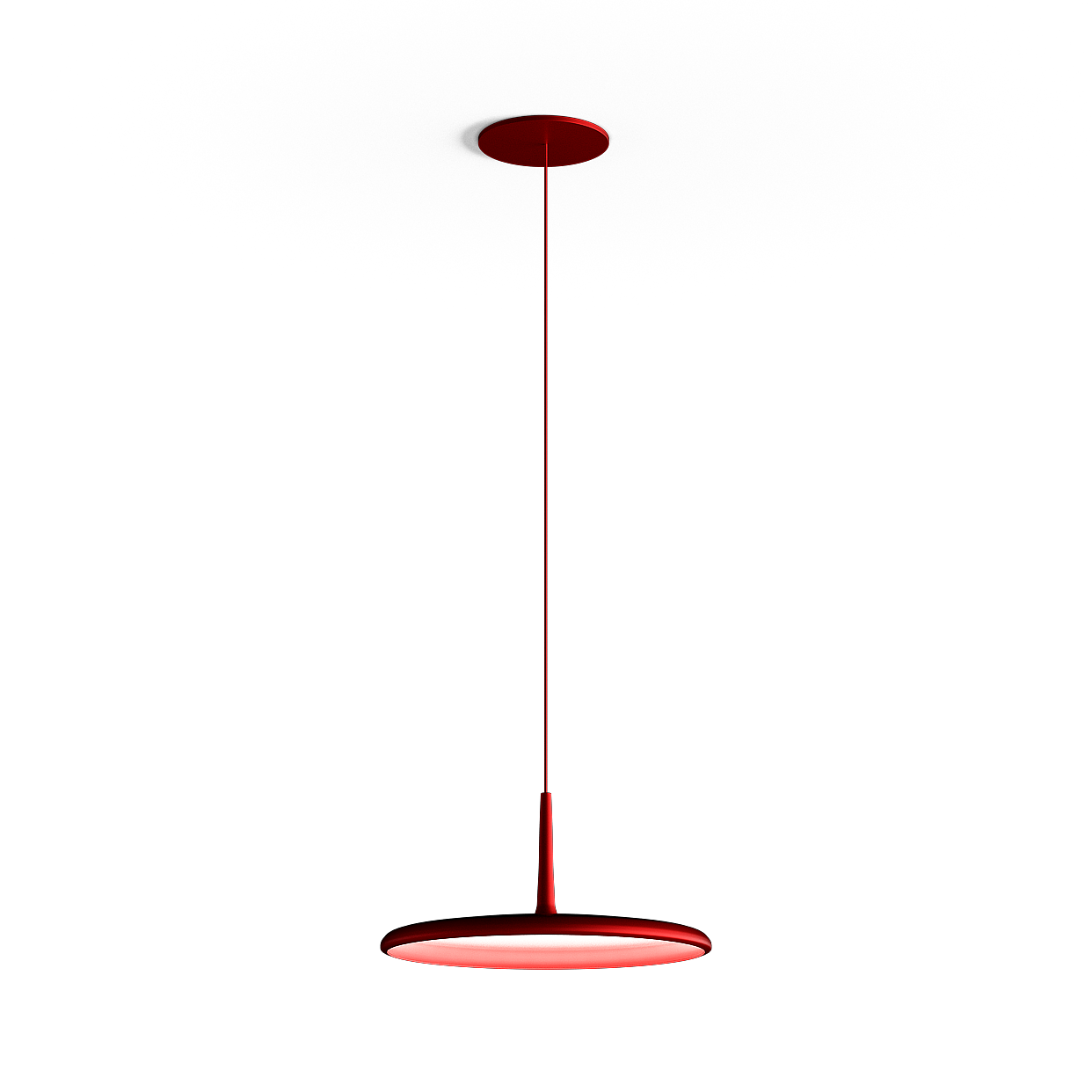 Stylish Modern Minimalist Chandelier – Low-Poly Red Design