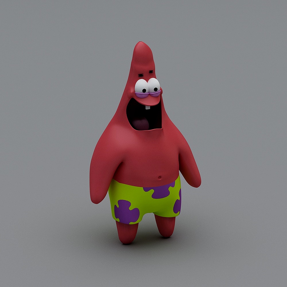 Low-Poly Patrick Star 3D model