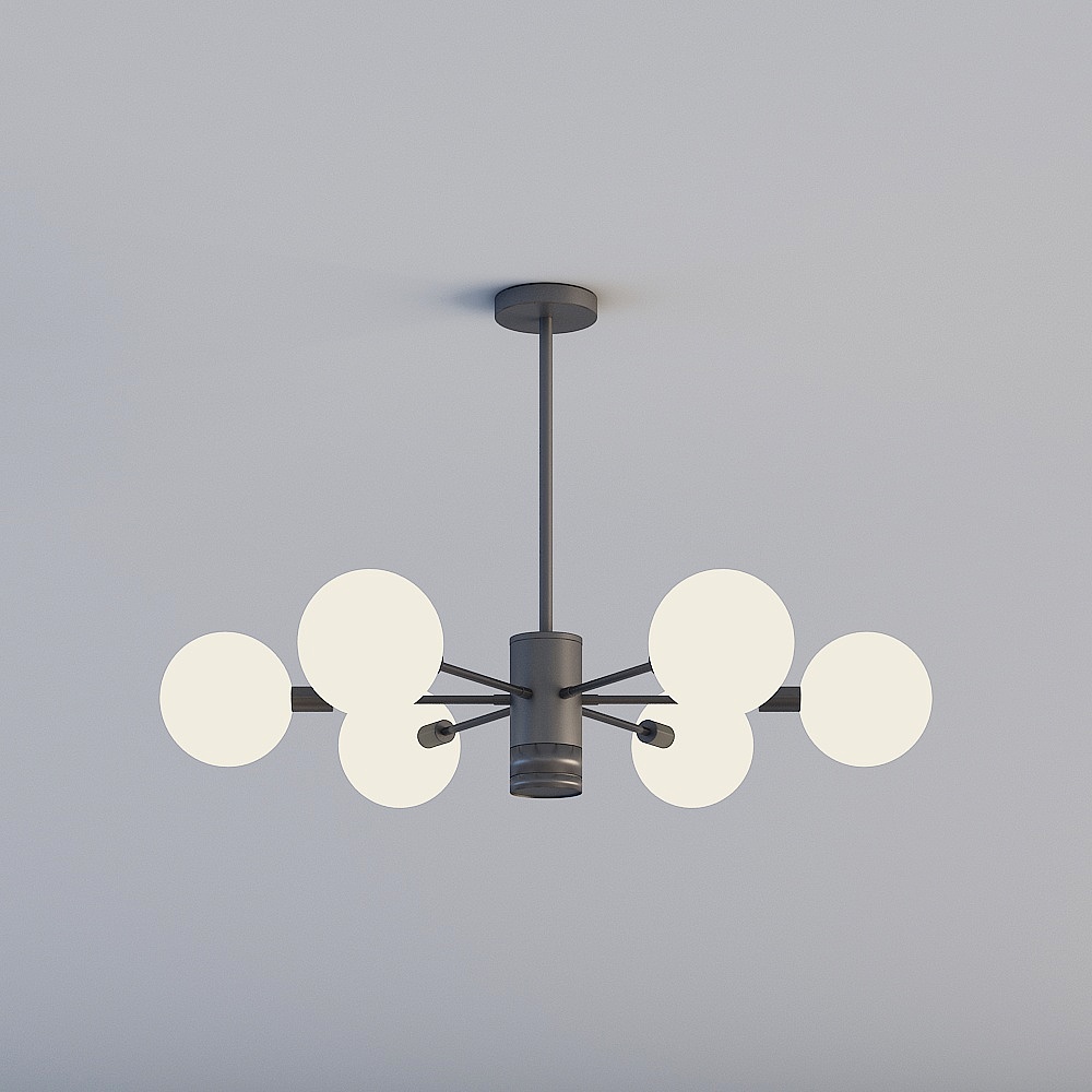 3D lights are all ZE-Nordic modern minimalist exhibition hall living room bedroom magic bean chandelier - TH-8001-6 single floor