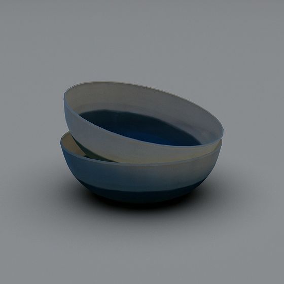 Elegant Stacked Bowl 3D model