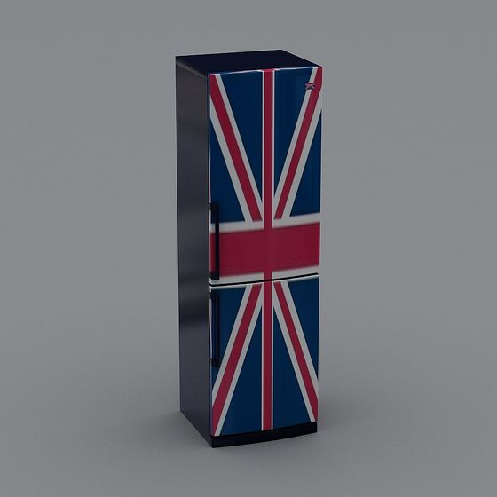 British Flag 3D Refrigerator Model