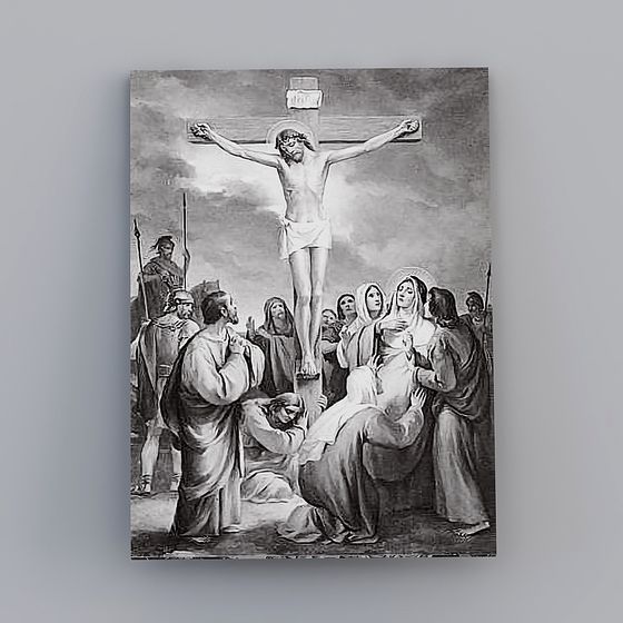 3D Model of Jesus on the Cross for Artistic Projects