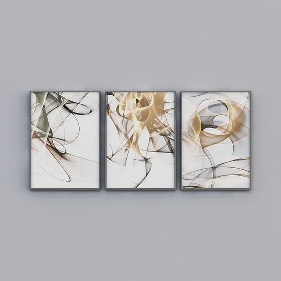 Gloriose Belle Pitture - L- Semplice Moderno - 15236-15237-15238 - Pitture Decorative con Pattern Astratto