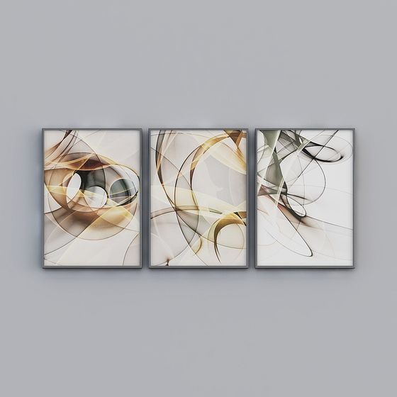 Abstract Geometric Artwork 3D model