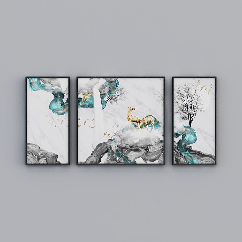 Glorious Good Paintings -L-Simple Modern-17005-1-2-3-Animal Pattern Decorative Paintings