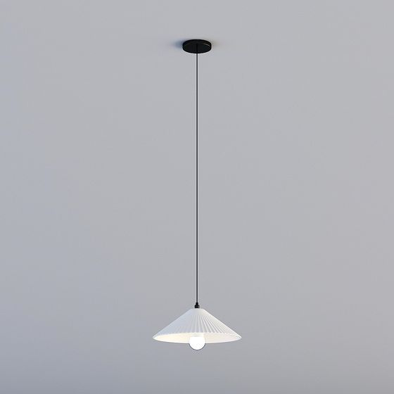 Nordic Modern Chandelier 3D Model in White and Black