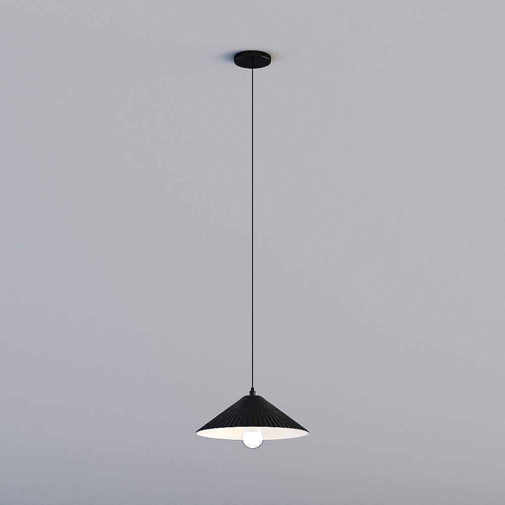 3D lights are all XLG - Nordic Modern Guest Restaurant Bedroom Single Head Chandelier - N621 - Large - Black