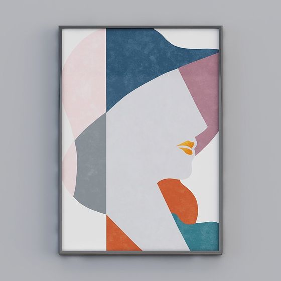 Abstract Female Silhouette 3D Model for Creative Design