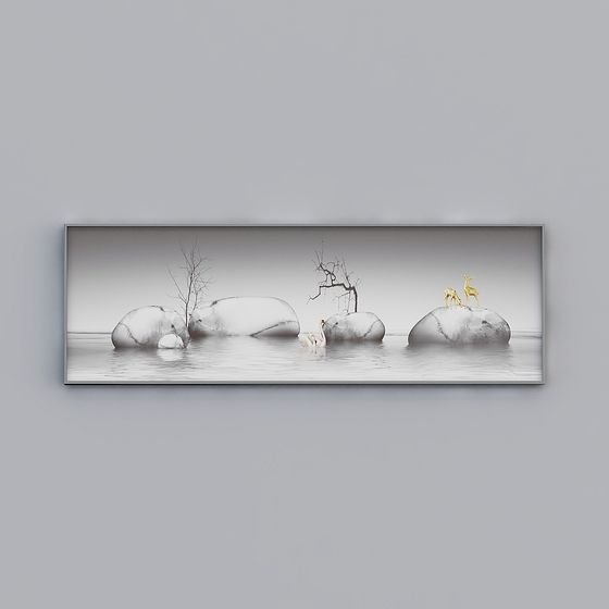 Serene Ink Lake 3D model