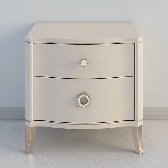 Elegant Low-Polygon Nightstand 3D model