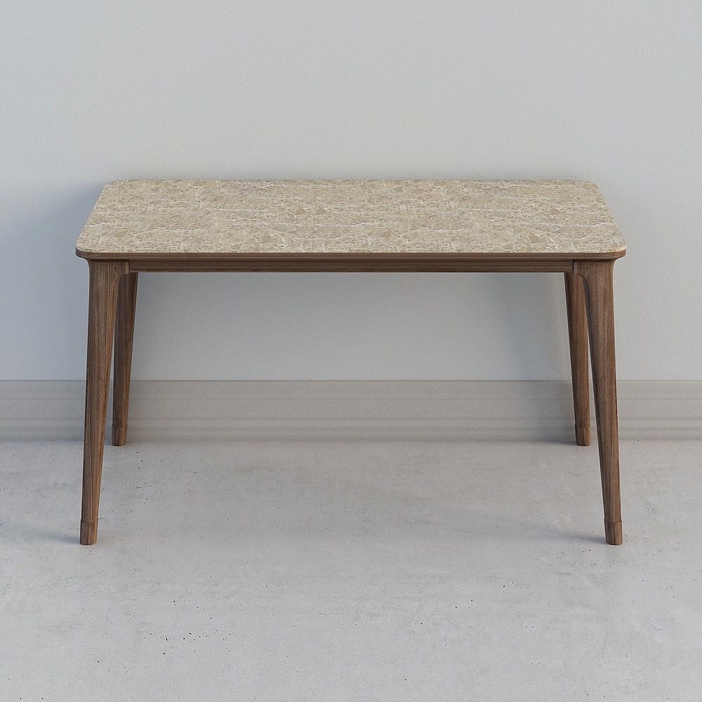 Elegant Marble Dining Table 3D model