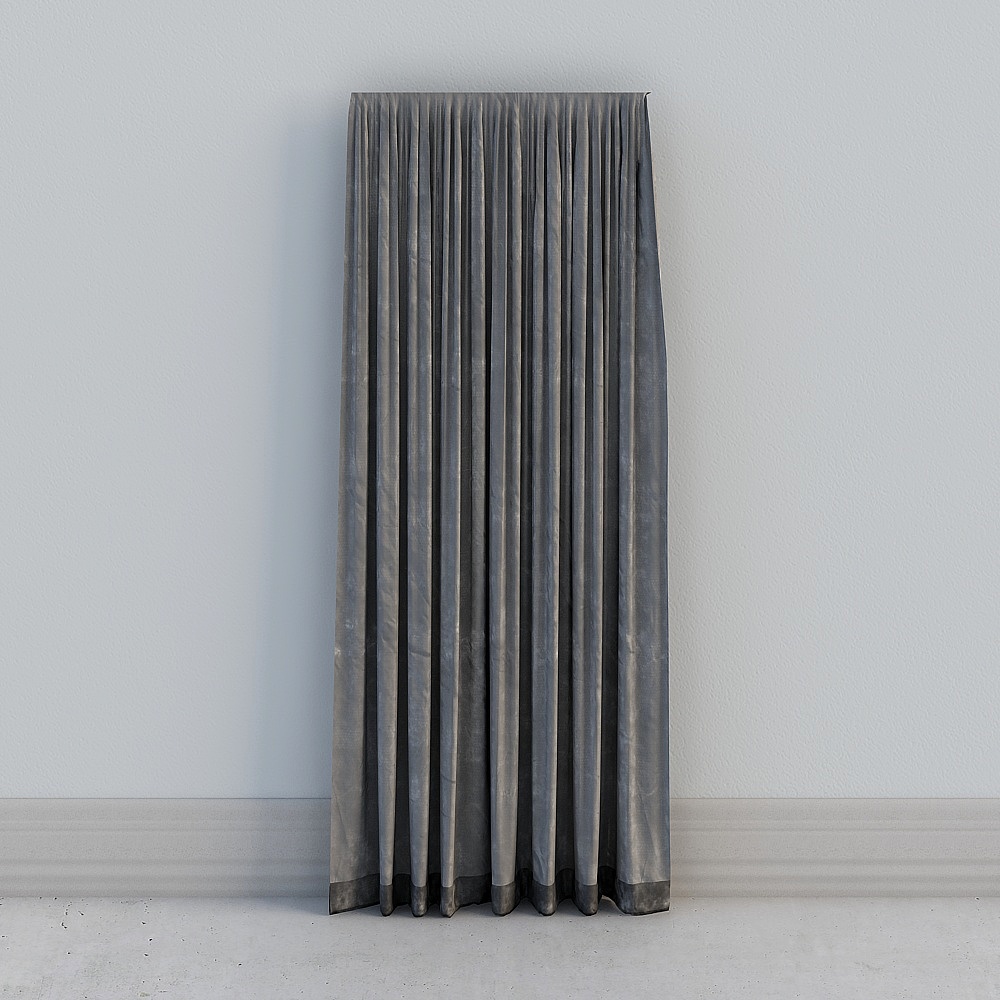 Wrinkled Curtain 3D model for Modern Aesthetics