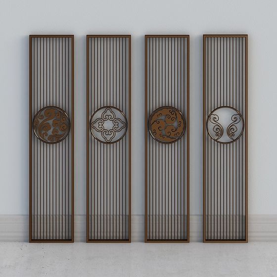 Elegant Eastern Rhythm 3D model Screen for Modern Spaces