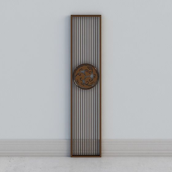 Oriental Style Low Polygon Screen 3D model