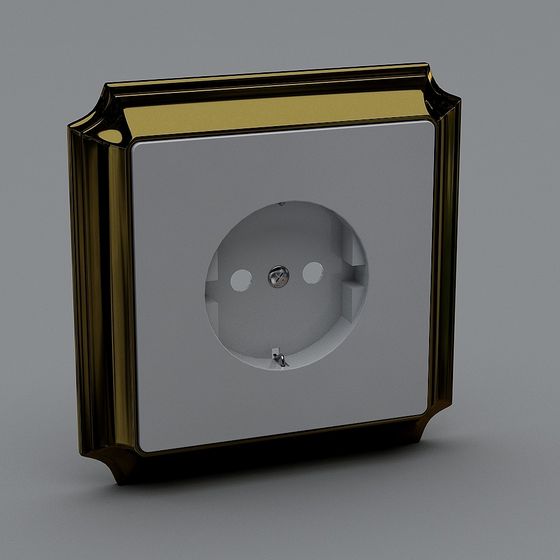 Vintage Style Power Socket 3D model for Modern Interiors