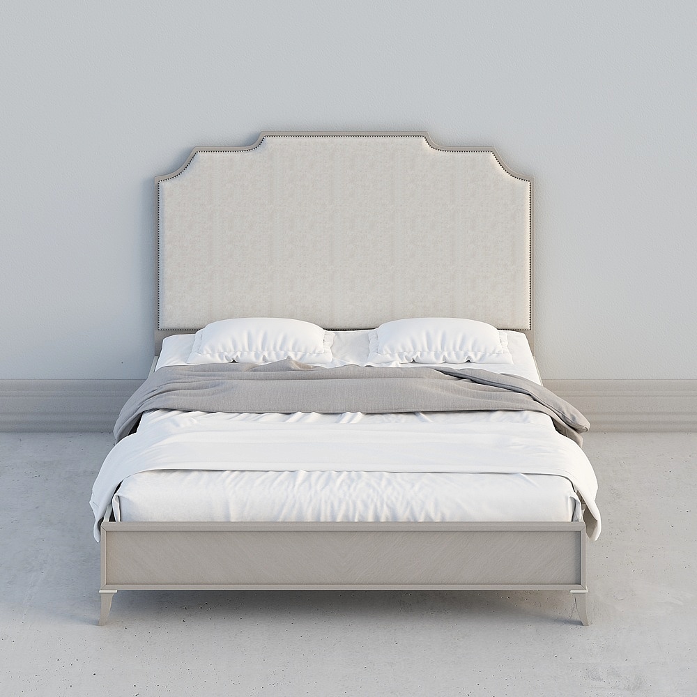 Savannah American master bed solid wood foot fabric soft-pack double bed small family type 240E-46