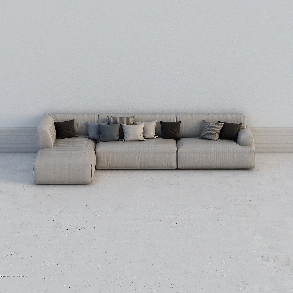 Stylish Low Polygon Sofa 3D model