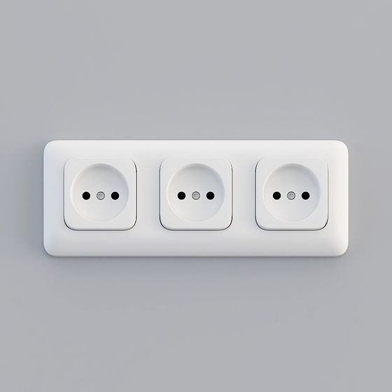 Minimalist Low-Poly Socket 3D Model