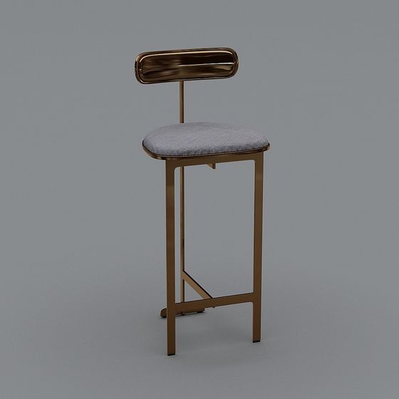 Luxury Bar Stool 3D model with Elegant Design