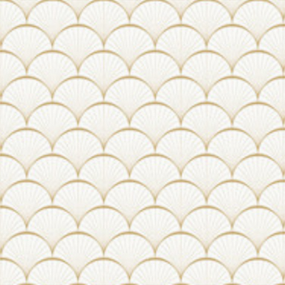 Golden Mosaic Glass Panel 3D Model for Wall Decor