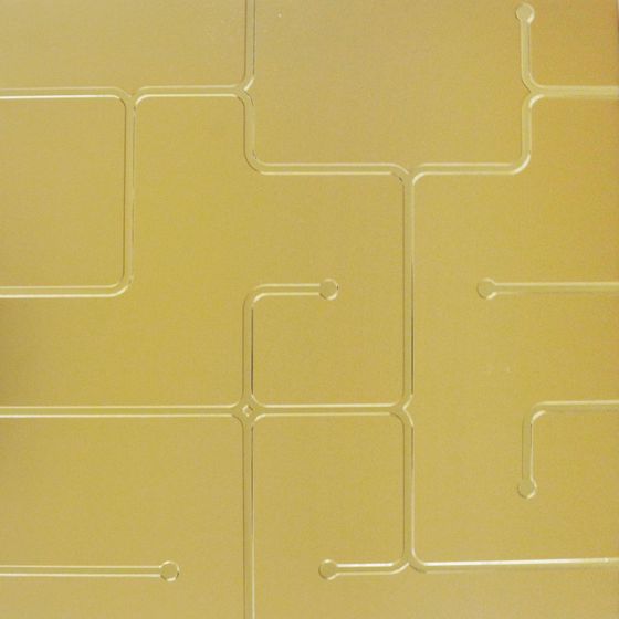 Golden Grid Low Poly 3D Floor Texture