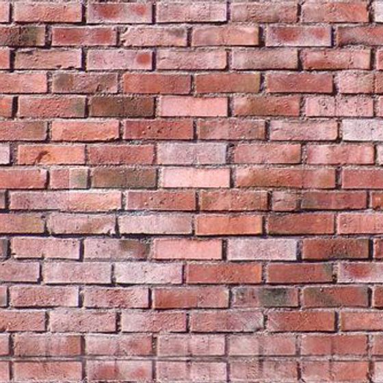 Vintage Red Brick Wall 3D Model