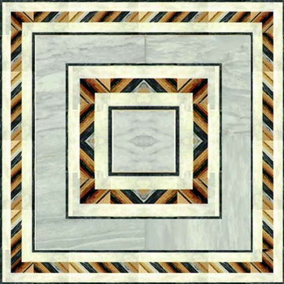 Elegant Marble Mosaic Floor 3D model