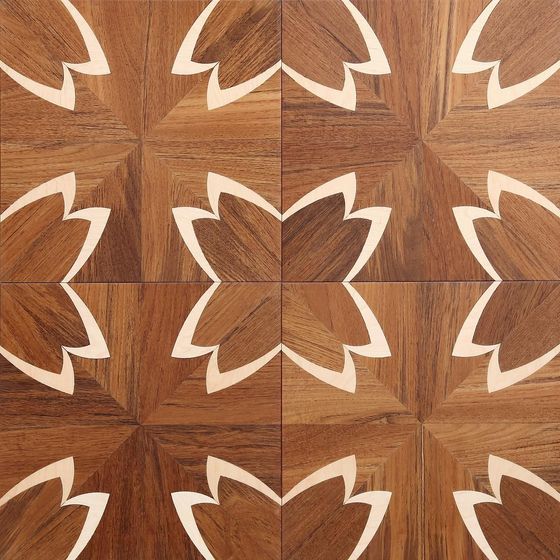 Floral Parquet Flooring 3D model for Creative Spaces