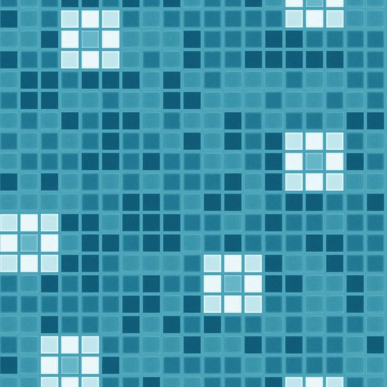 High-Detail Low-Poly Blue Mosaic Tile 3D Model