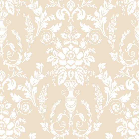 Elegant Vintage Floral Wallpaper 3D model