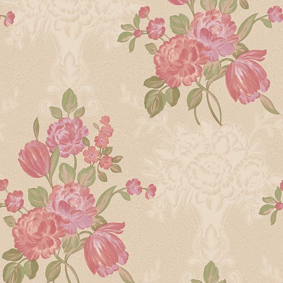 Floral Fantasy Wall Mural 3D model