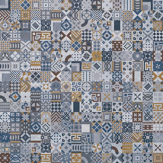 Jinan City Rustic Matt Tiles 3D Model in Black