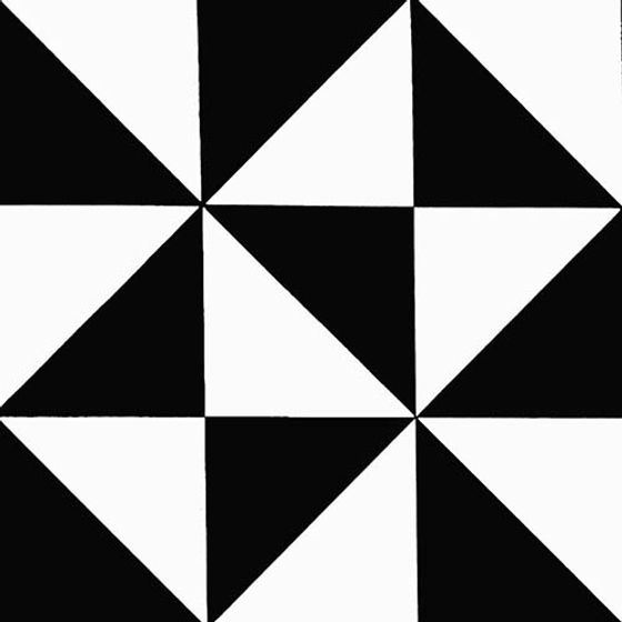 Modern Ipie Tile 200x200 3D Model in Black and White
