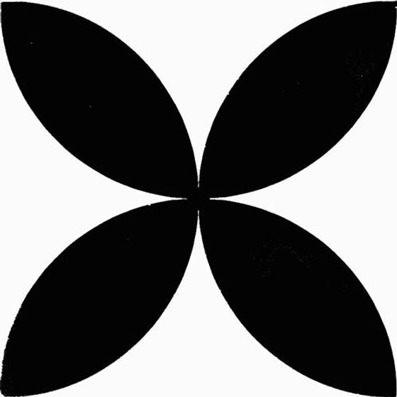 Stylish Four-Petal Flower 3D Model