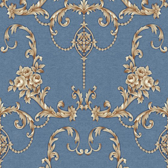 Elegant Blue Luxury Wallpaper 3D Model for Creative Spaces