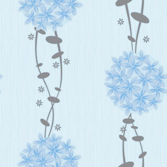 Blue Floral Fantasy 3D Model