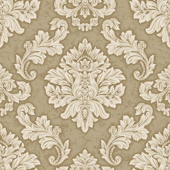 Elegant Damask Wallpaper Pattern 3D model