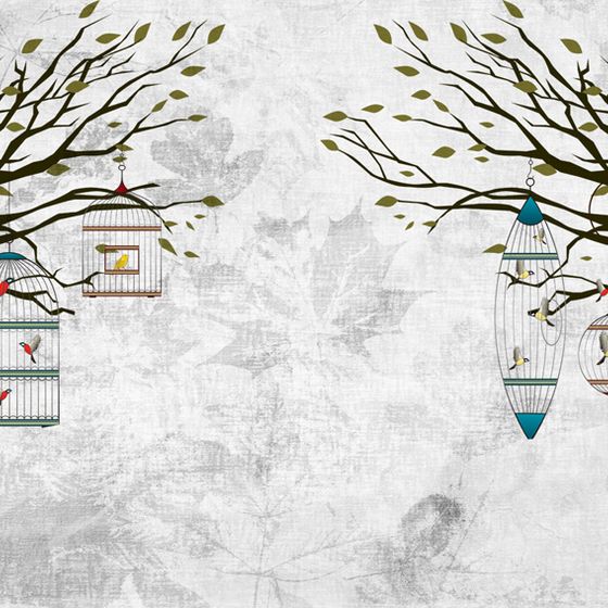 Birdcage Tree 3D model - Enchanting Nature Art