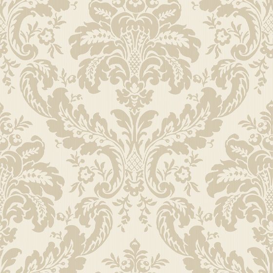 Elegant Damask Wallpaper 3D Model for Interiors