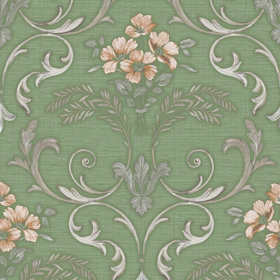 Retro Floral Wallpaper 3D Model